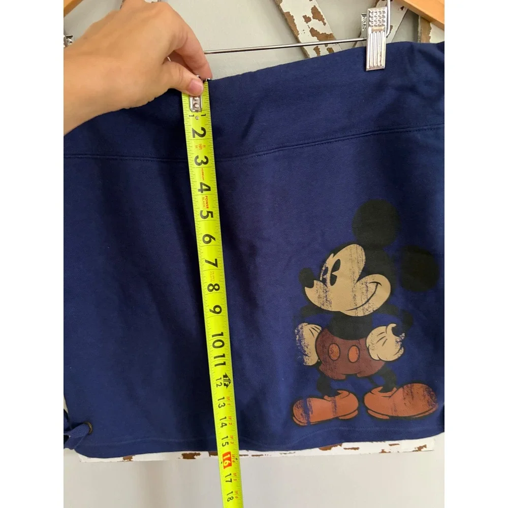 Walt Disney World Disneyland Resort Blue Mickey Mouse Drawstring Bag Backpack